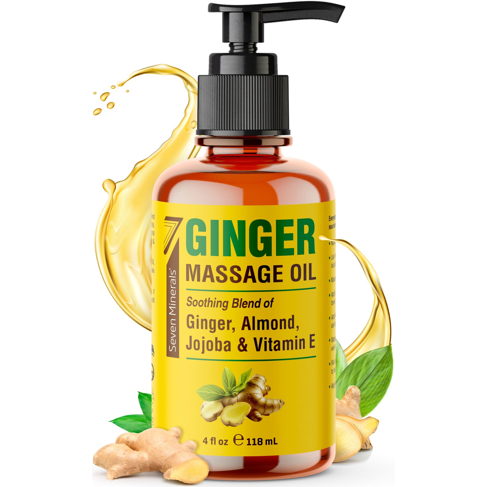 Massage Oil Ginger 4oz
