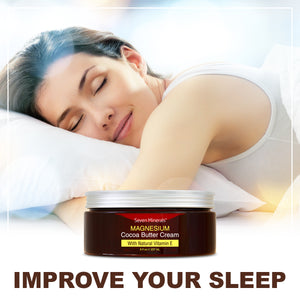 NEW Magnesium Cream with Organic Cocoa Butter and Natural Vitamin E, 8oz