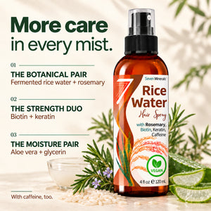 Rosemary Rice Water Hair Routine | 12oz Spray + 32oz Refill Bundle