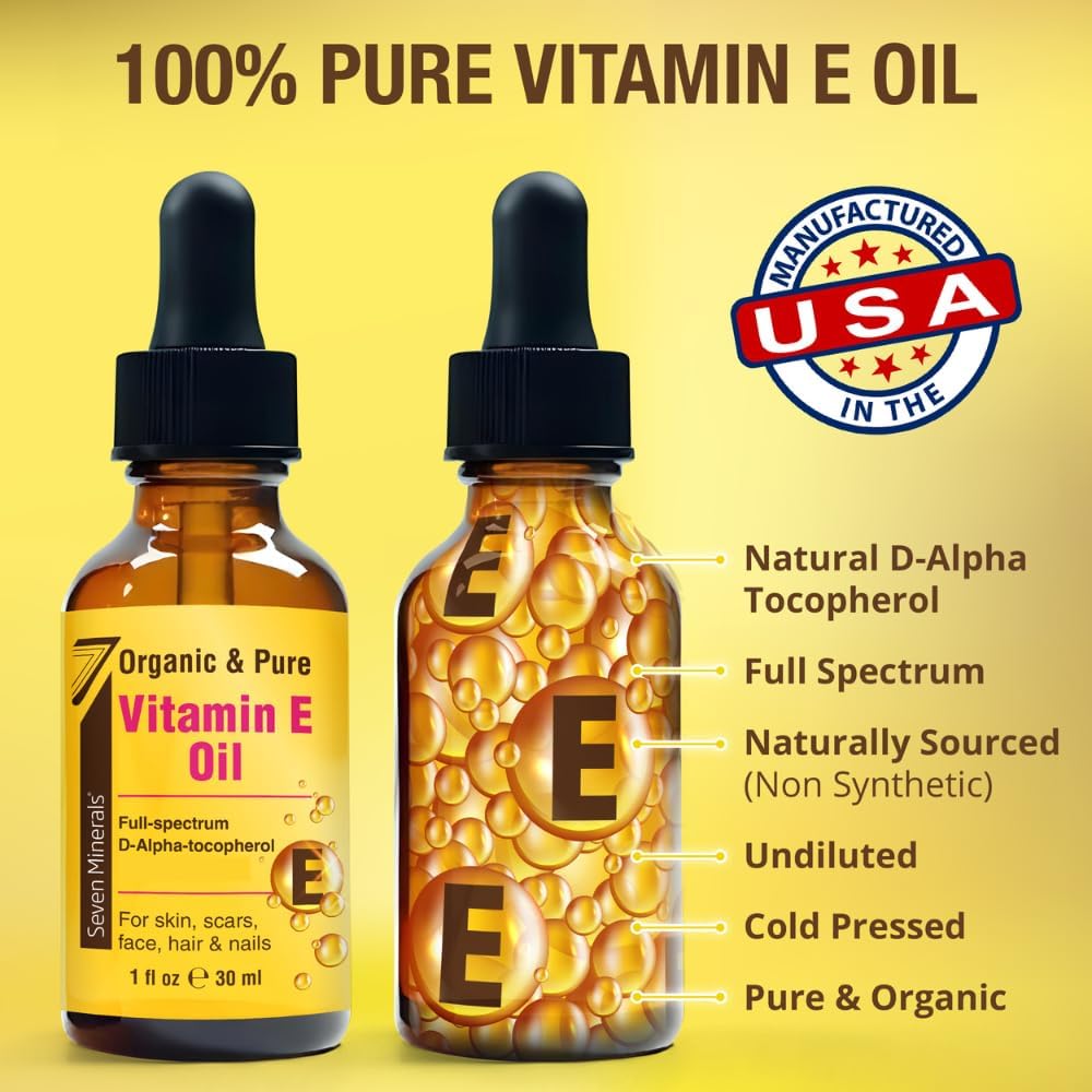 Ultra Pure Vitamin E Oil - Full-Spectrum D-Alpha Tocopherol, 1 Fl Oz