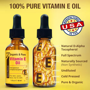Ultra Pure Vitamin E Oil - Full-Spectrum D-Alpha Tocopherol, 1 Fl Oz