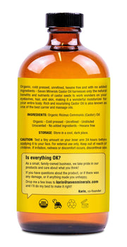 seven minerals usda organic castor oil for castor oil packs