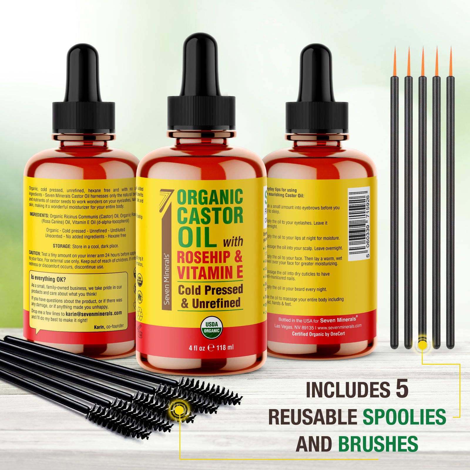 USDA Castor Oil with Rosehip 4oz