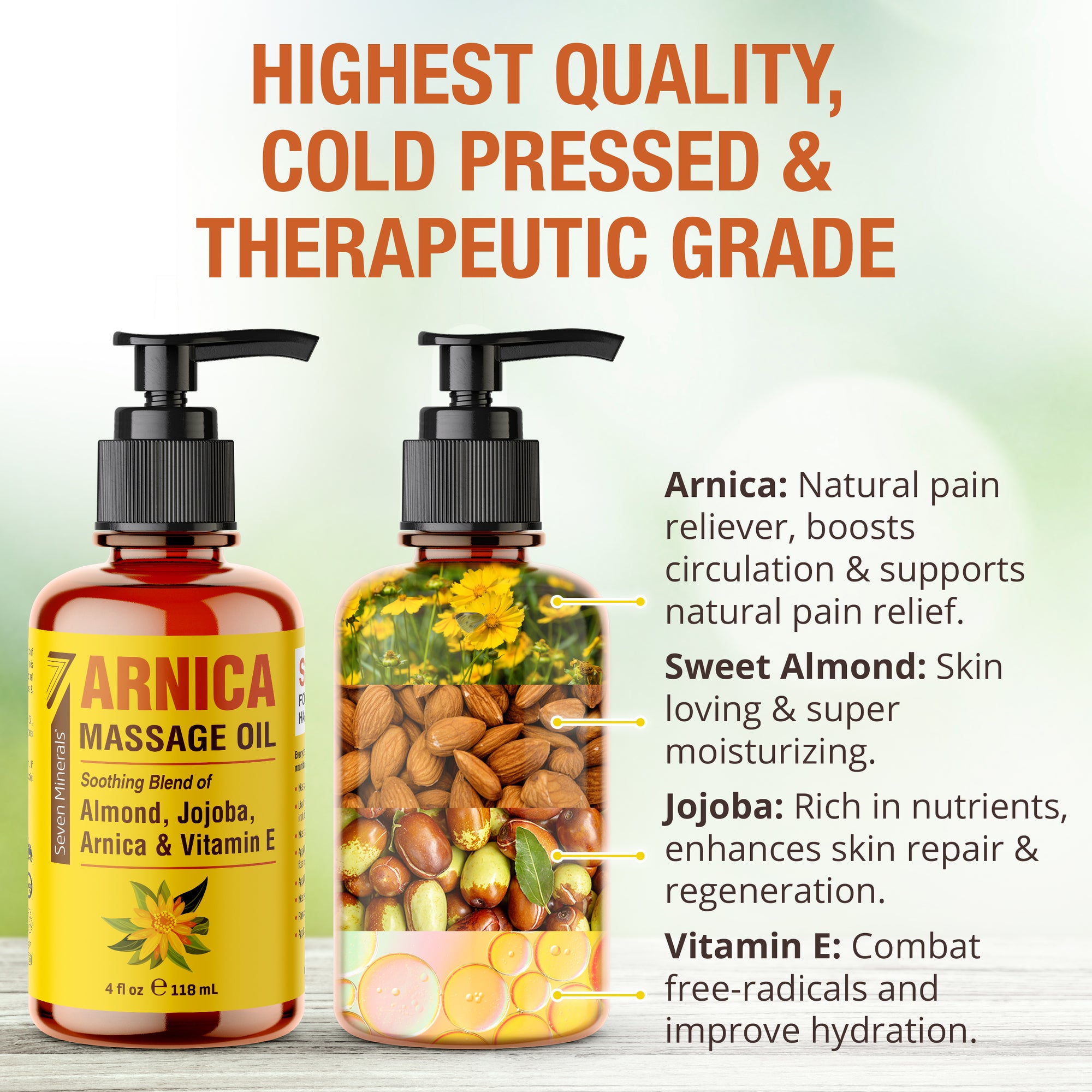 Massage Oil Arnica 4oz