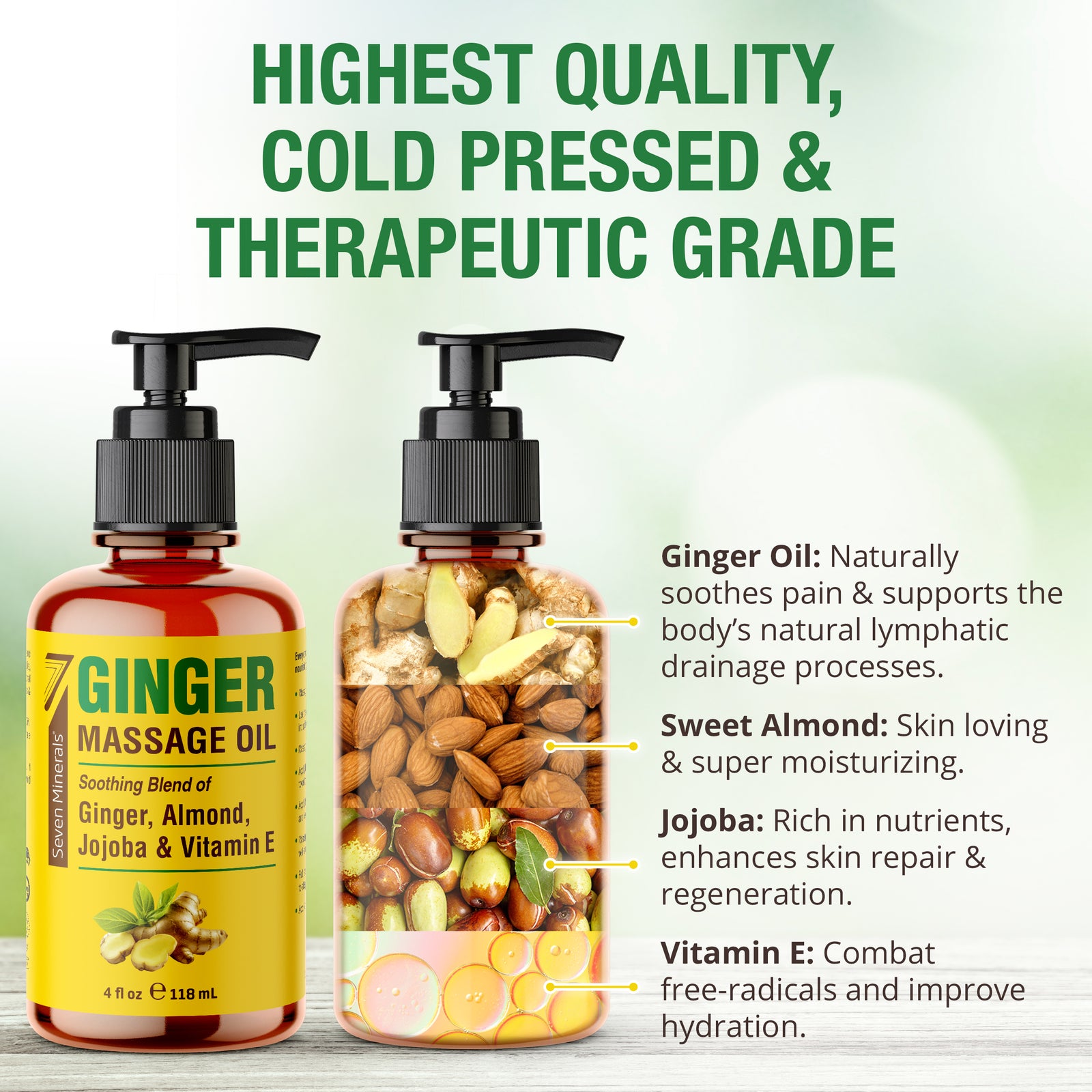 Massage Oil Ginger 4oz