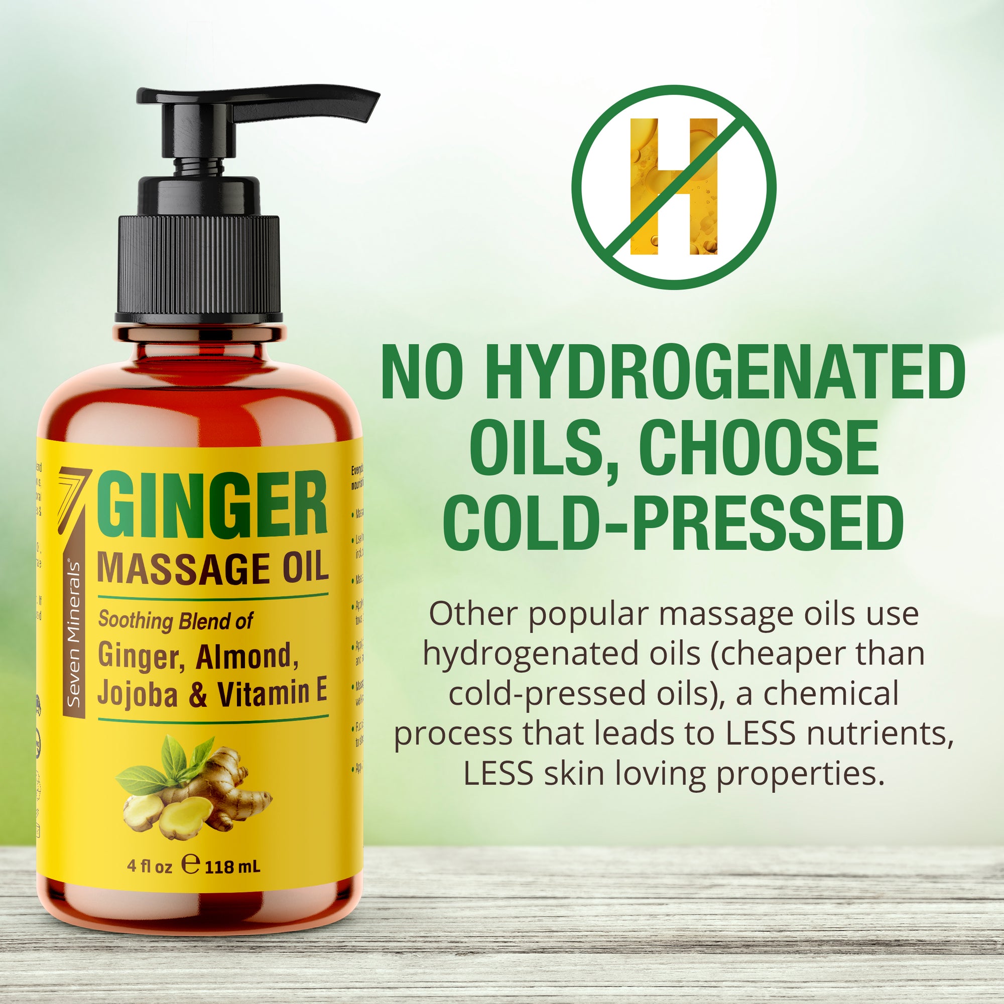 Massage Oil Ginger 4oz