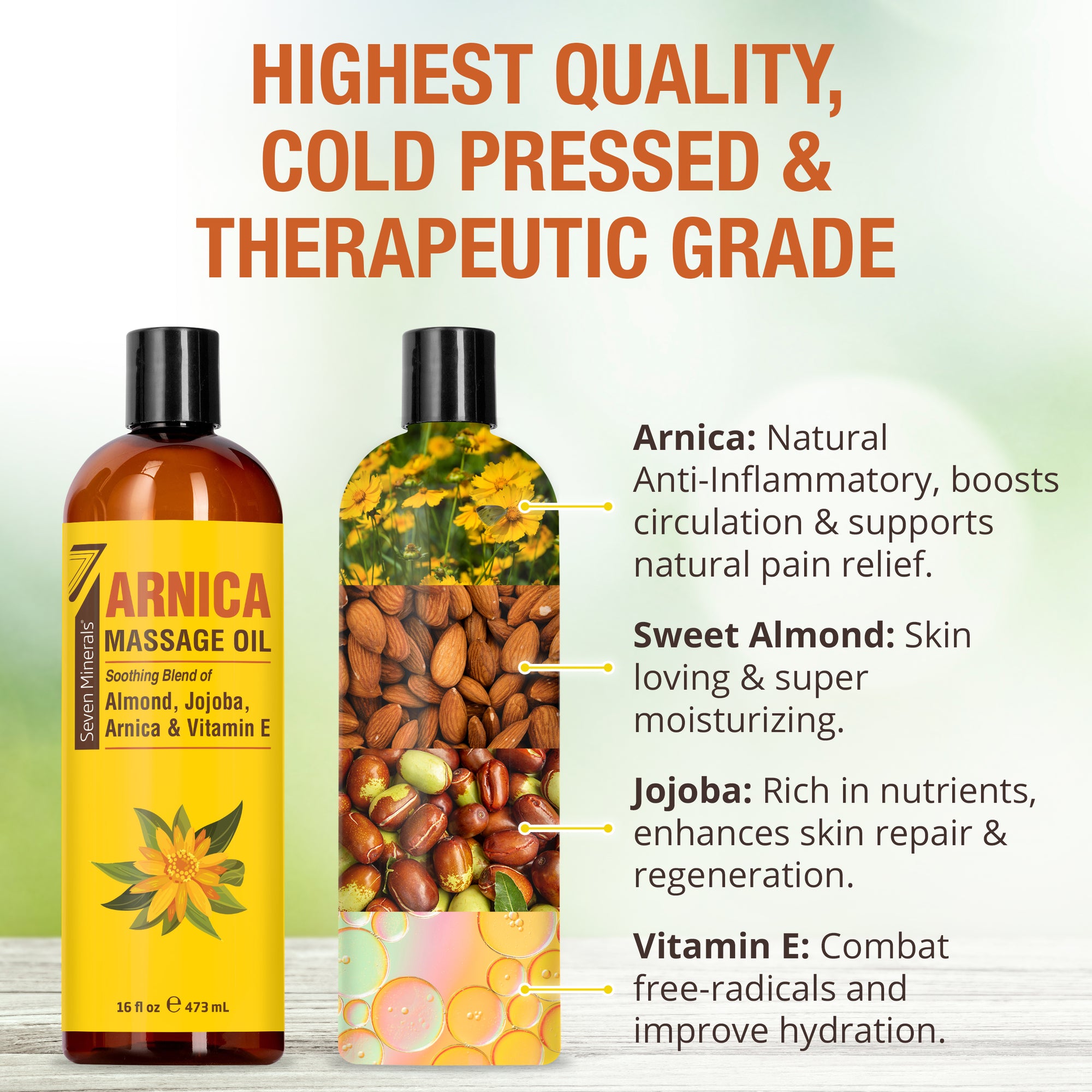 Massage Oil Arnica 16oz
