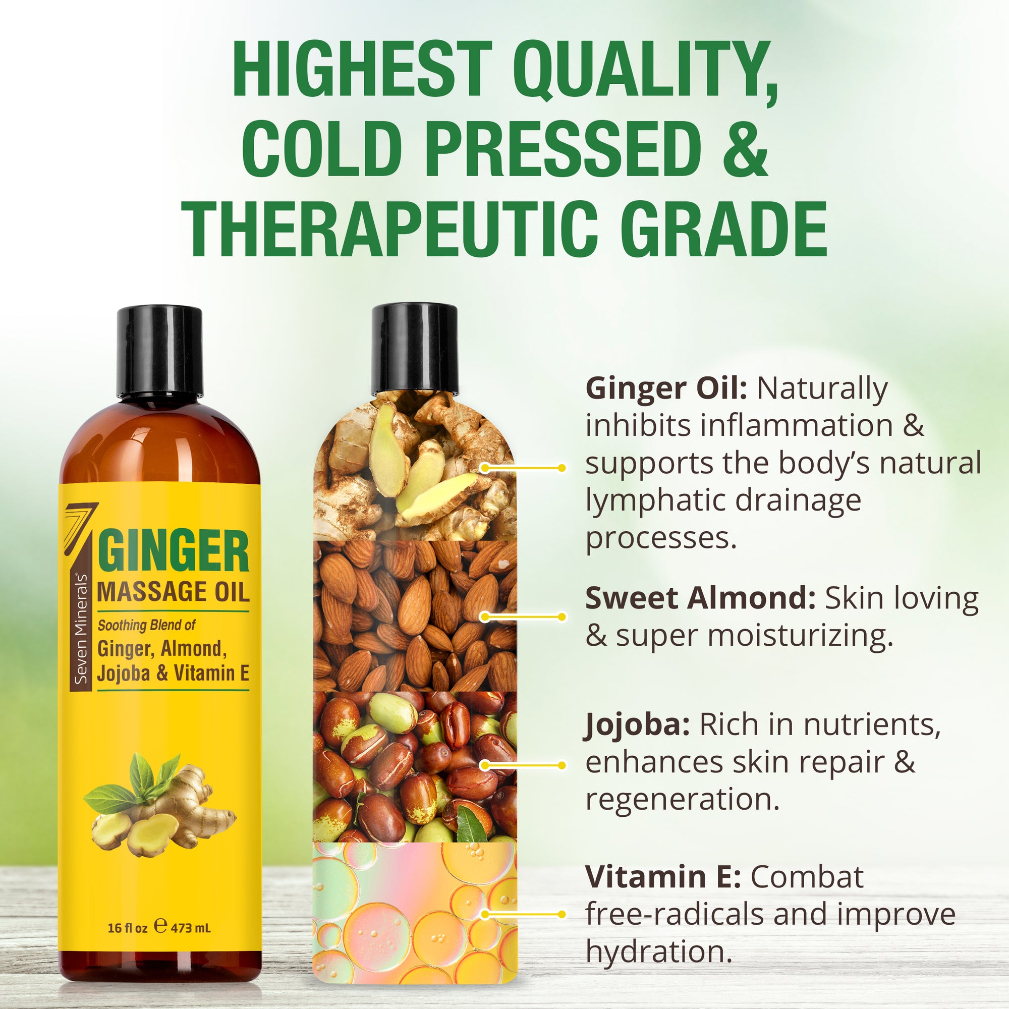 Massage Oil Ginger 16oz