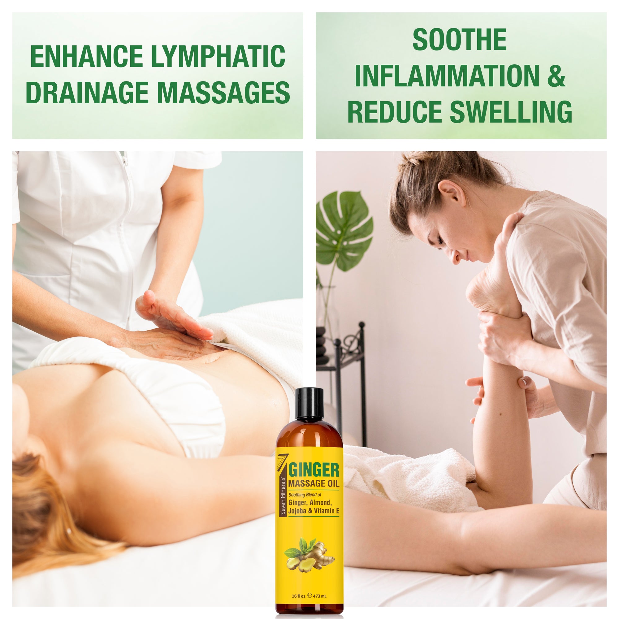 Massage Oil Ginger 16oz