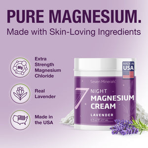 Pure USP-grade magnesium chloride, real lavender, made in the USA