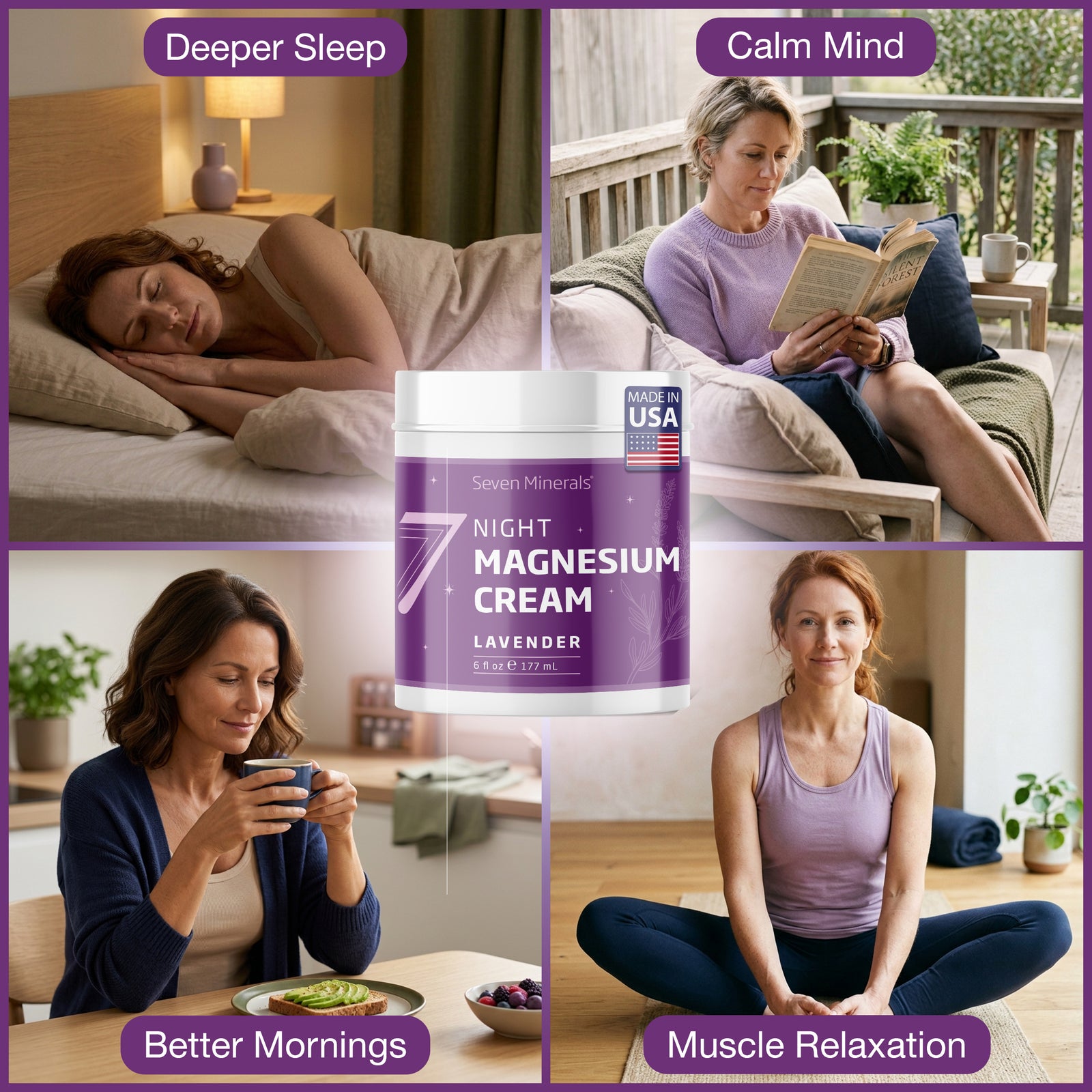 Night Magnesium Cream Lavender 6 fl oz