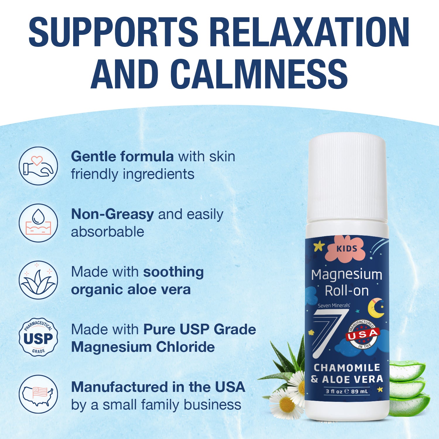 Kids Magnesium Roll On 3 fl oz