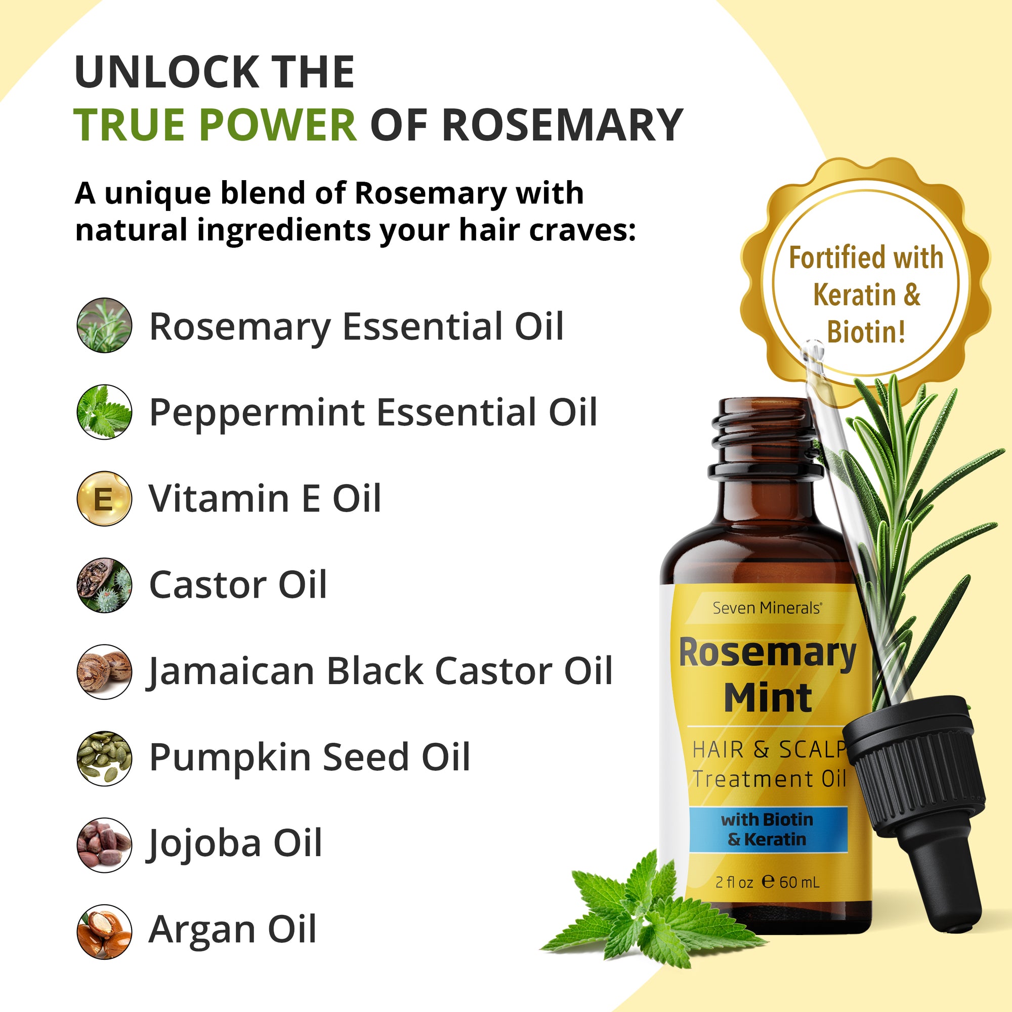 Rosemary Oil 2oz Biotin