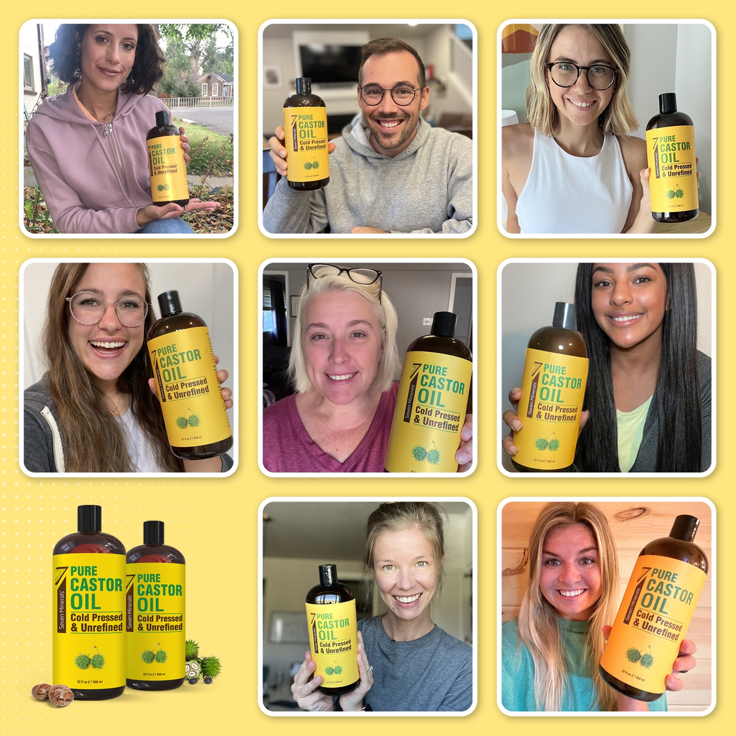 Castor Oil 2 Pack “Detox Your Liver, Thyroid & Navel” - Seven Minerals