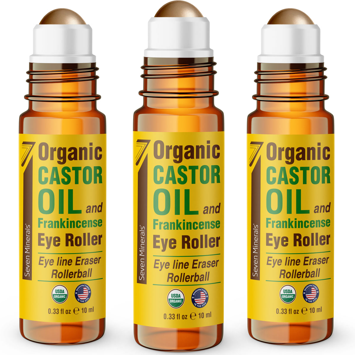 Eye Roller w/ Castor Oil & Frankincense for Wrinkles & Eye Bags
