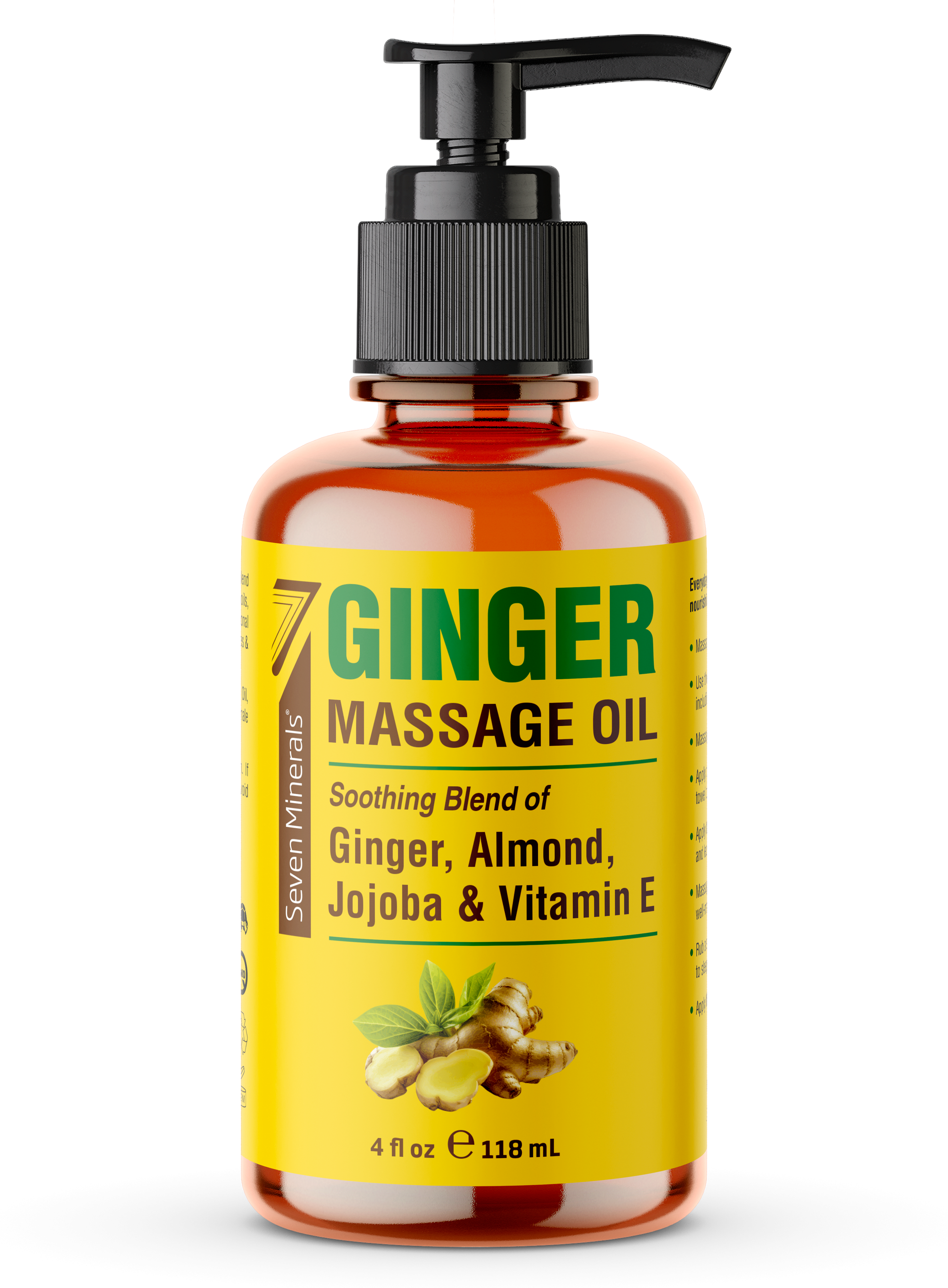 Massage Oil Ginger 4oz