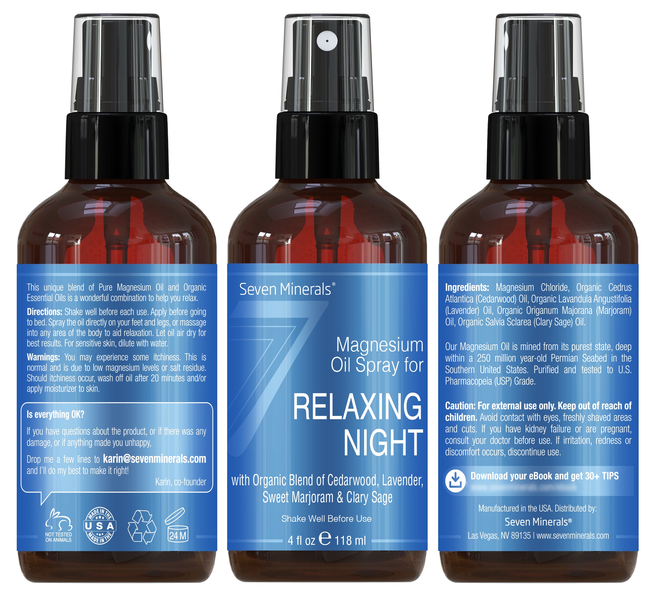 Relaxing Night Magnesium Spray, 4 Oz