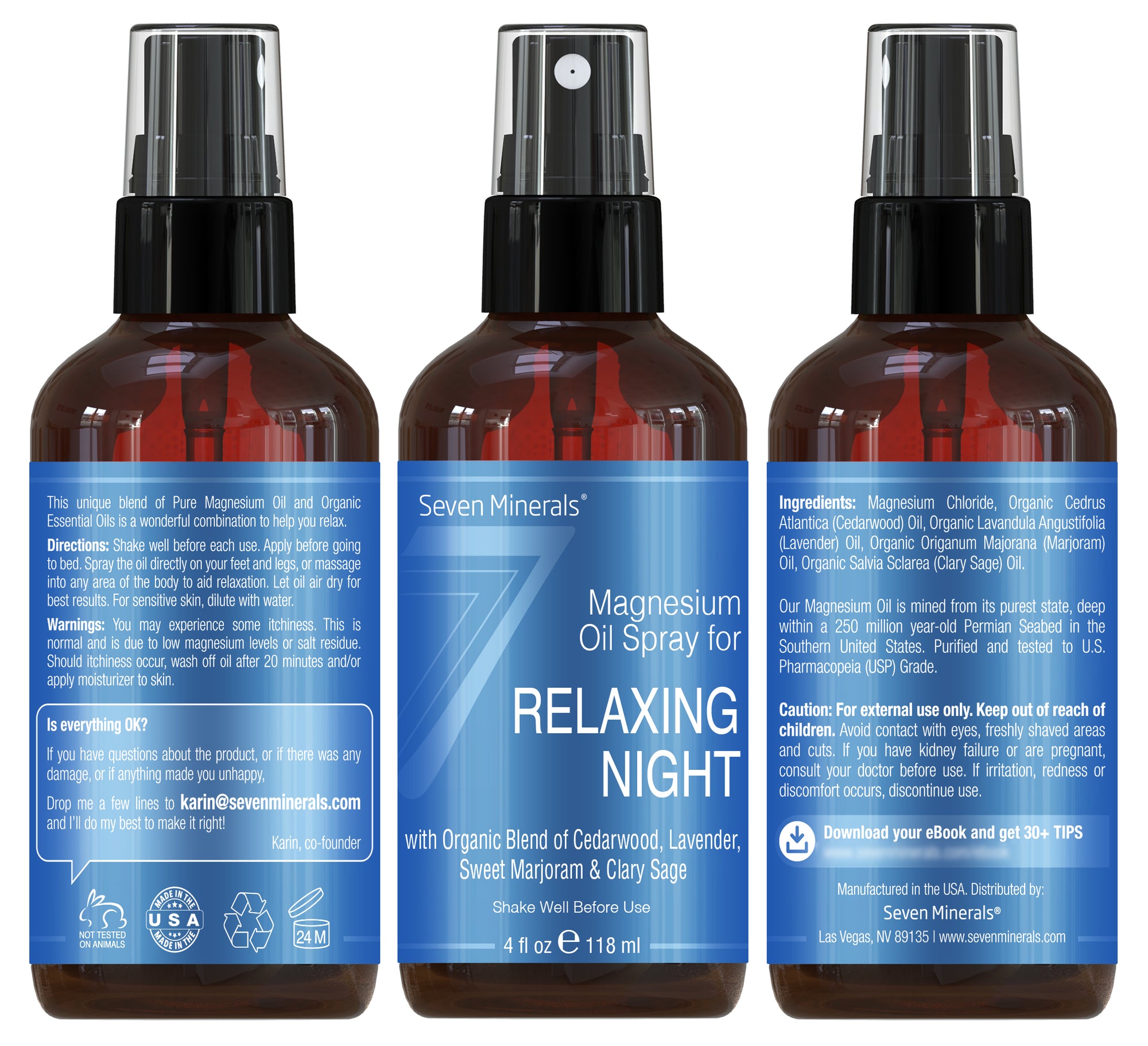 Relaxing Night Magnesium Spray, 4 Oz
