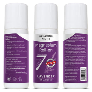 Magnesium Roll On Stick - Lavender, 3 Fl Oz