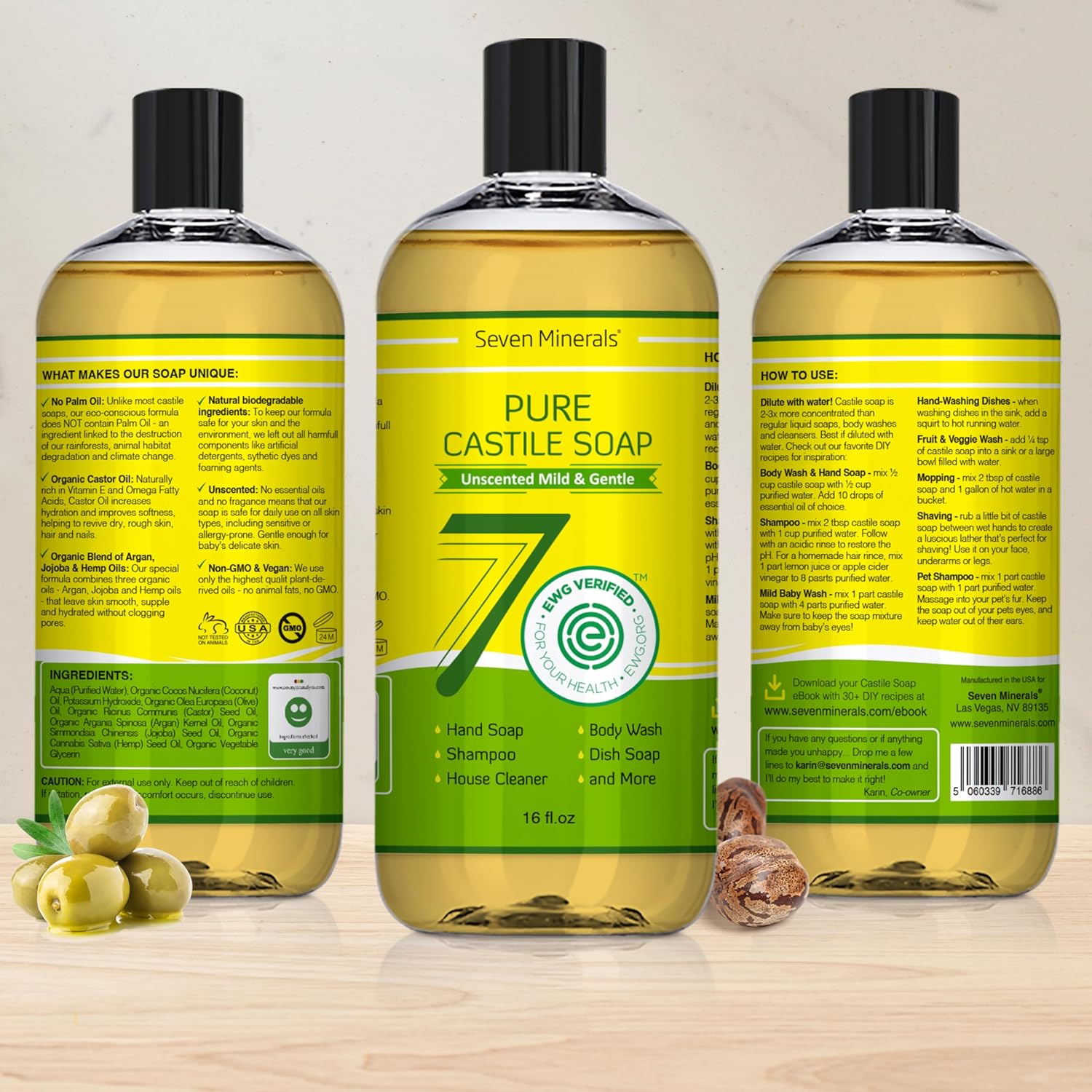 Pure Castile Soap (Shipping within USA only)