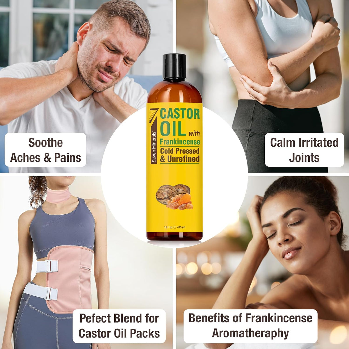 Castor Oil with Frankincense for Joints 16 fl oz