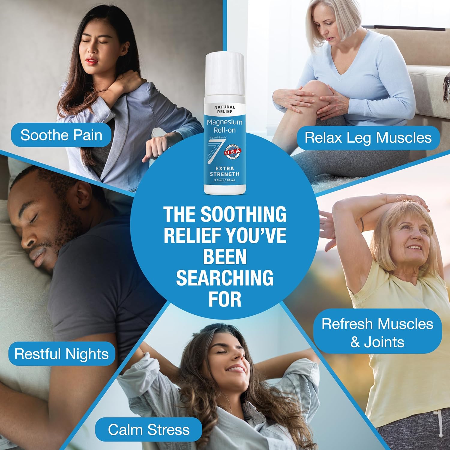 Magnesium Roll-On Stick - Extra Strength, 3 Fl Oz