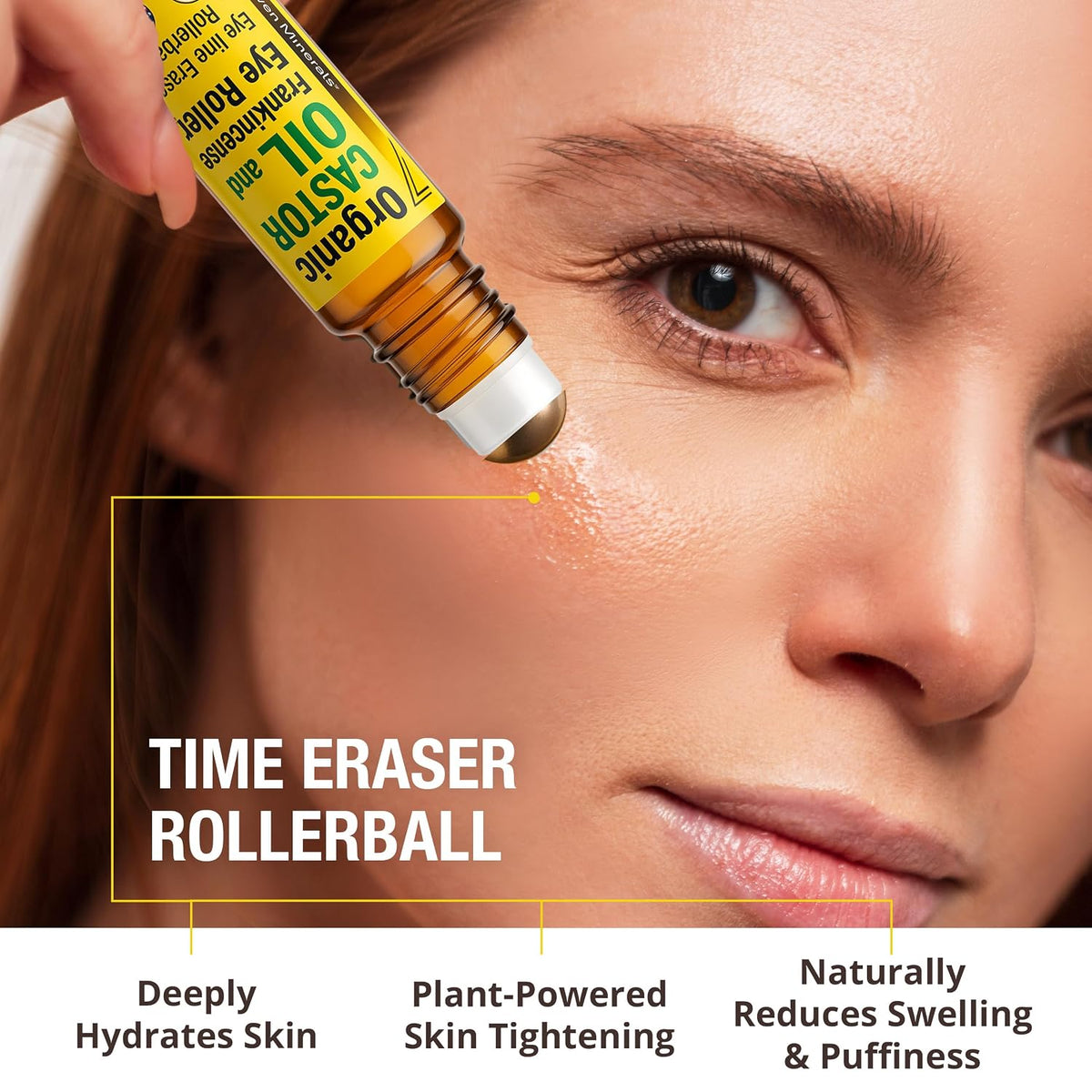 Eye Roller w/ Castor Oil & Frankincense for Wrinkles & Eye Bags