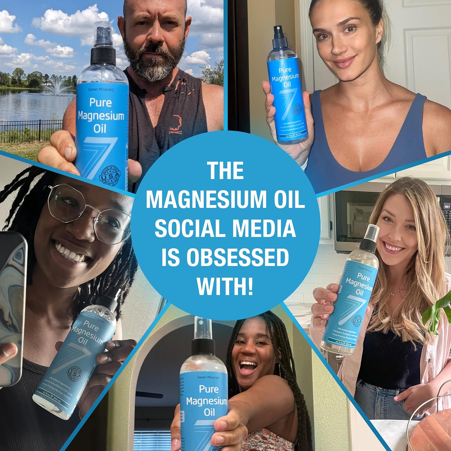 USP Grade Magnesium Oil,  BIG 12  oz