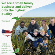 Aloe Vera Gel - 98.7% Organic - with Freshly Cut Texas Grown Aloe - Big 12 fl oz