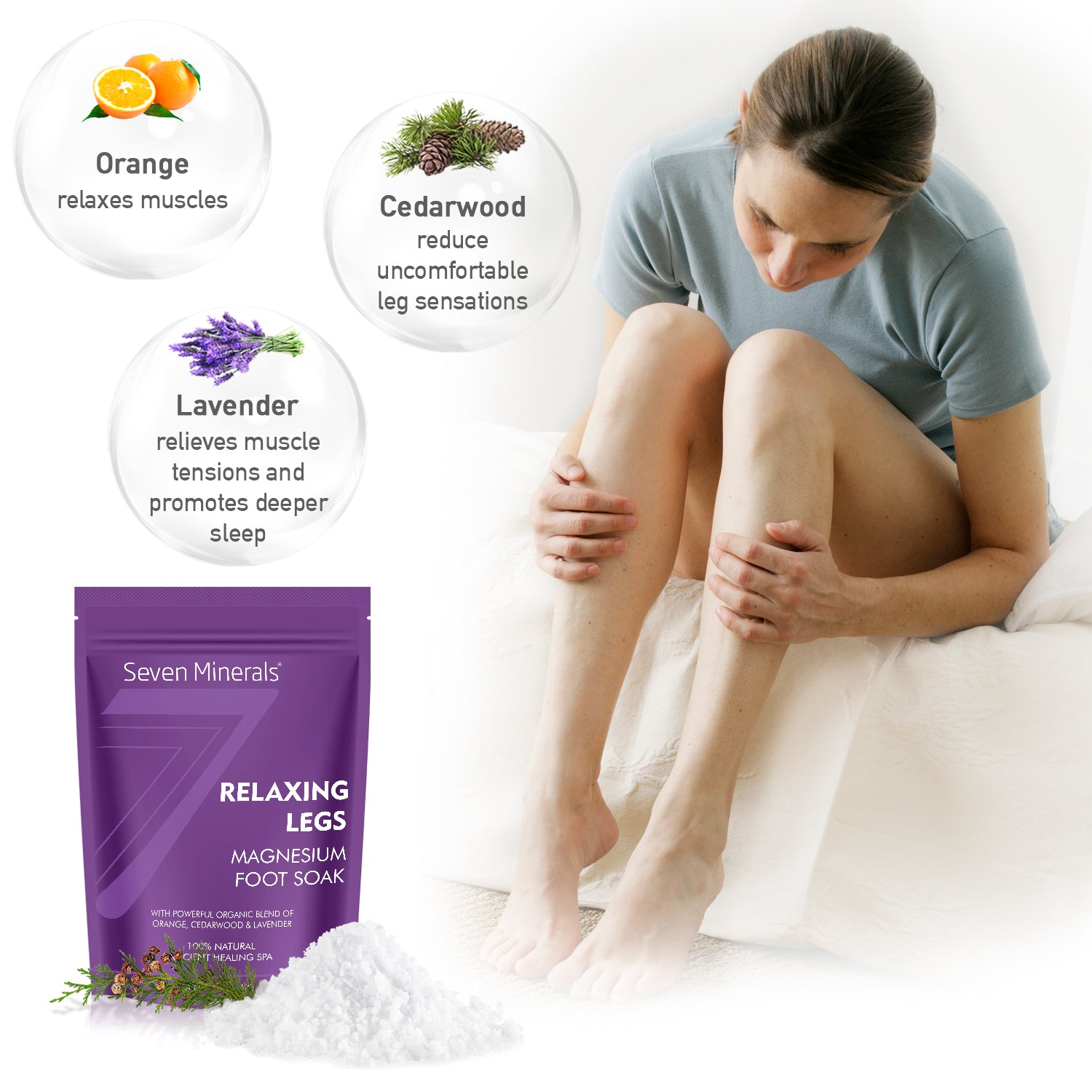 RELAXING LEGS Magnesium Chloride Flakes 3lb