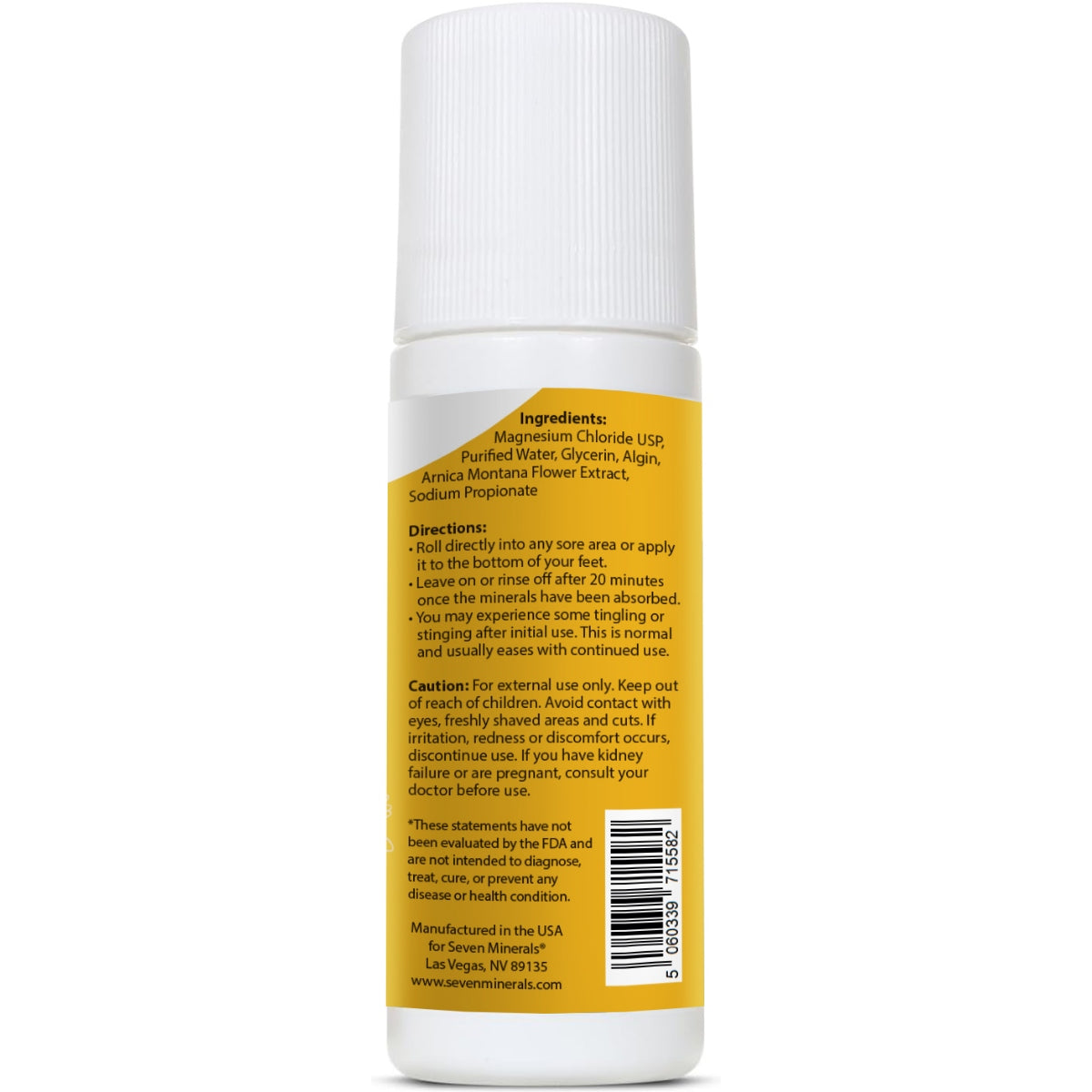 Magnesium Roll On Stick - Arnica, 3 Fl Oz