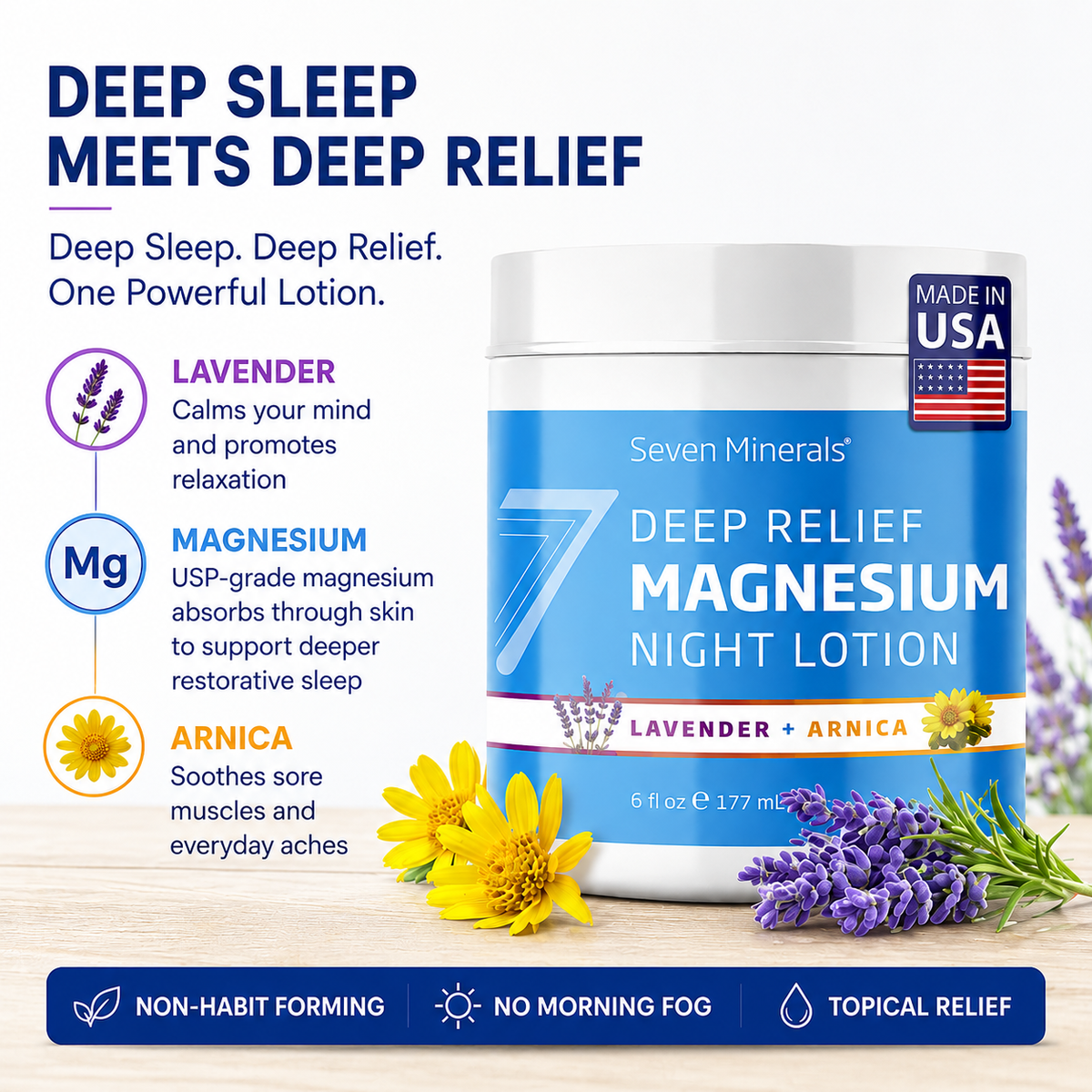 Deep Relief Magnesium Night Lotion 6 fl oz