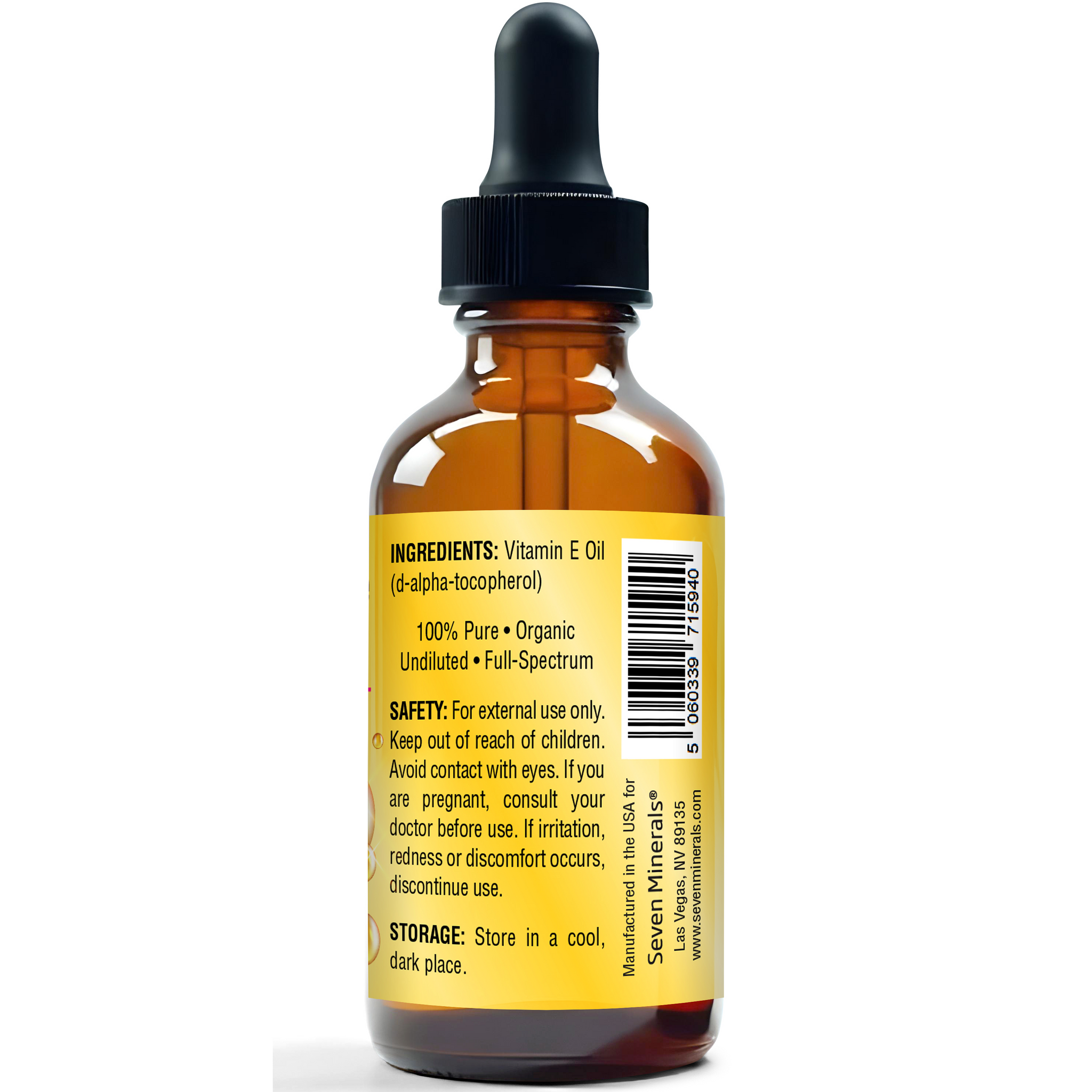 Ultra Pure Vitamin E Oil - Full-Spectrum D-Alpha Tocopherol, 4 Fl Oz