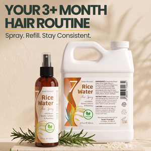 Rosemary Rice Water Hair Routine | 12oz Spray + 32oz Refill Bundle