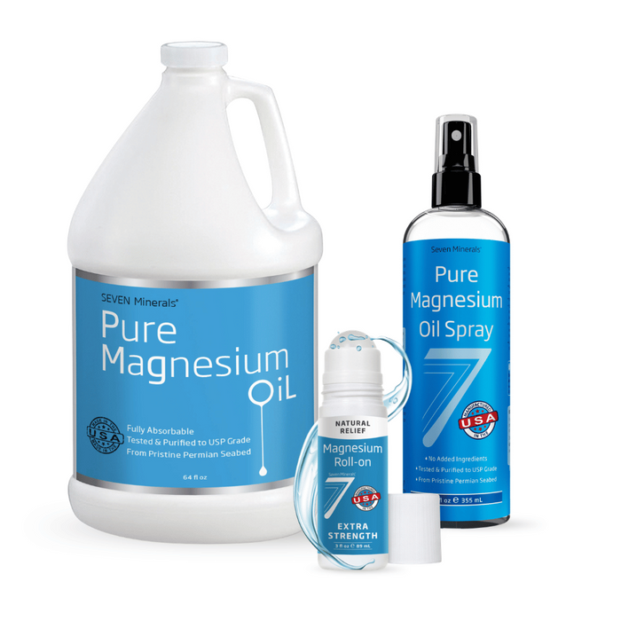 Complete Cortisol Magnesium Bundle (Half gallon, 12oz and Roll On)