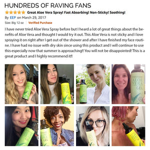 Verified customer reviews for Seven Minerals Aloe Vera Spray