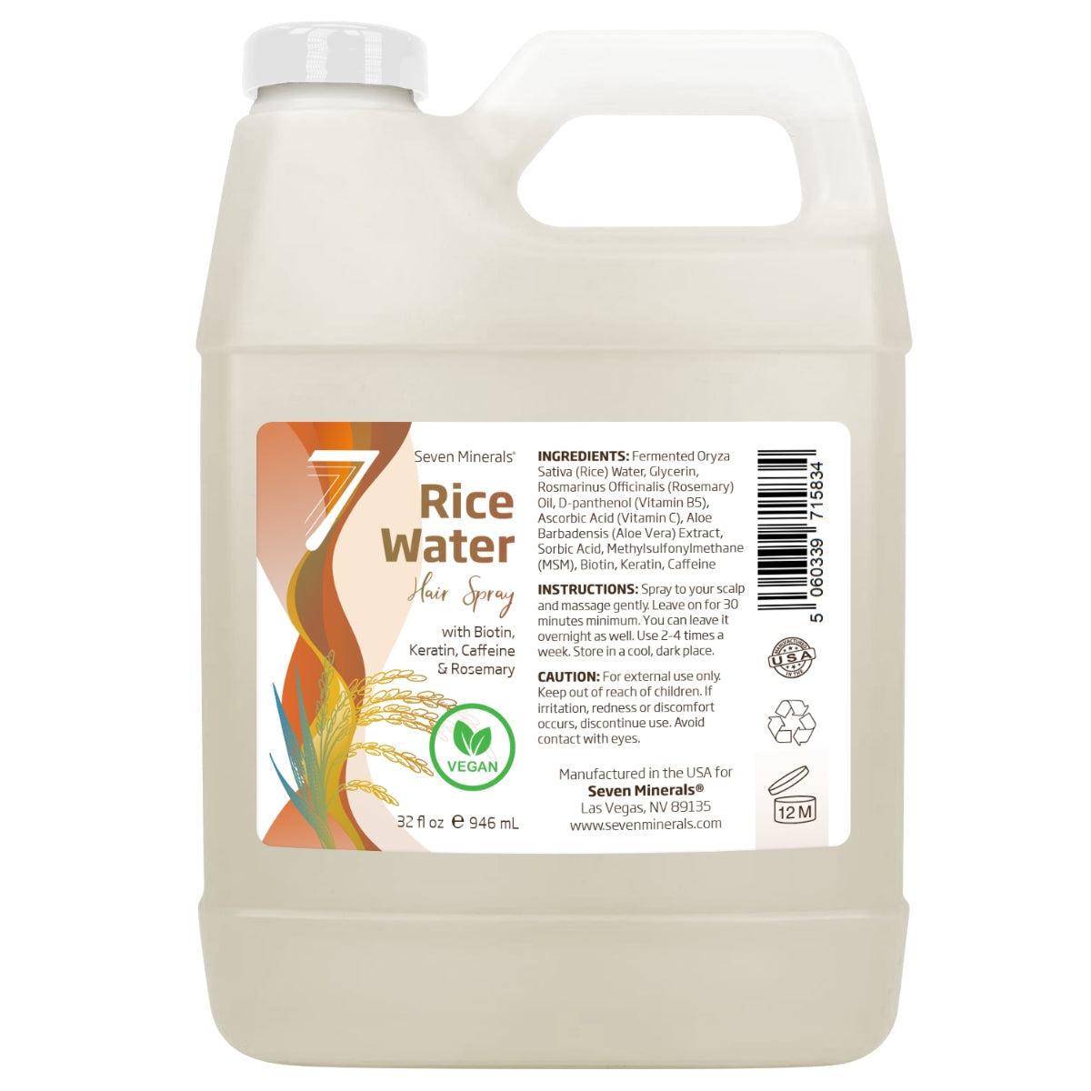Rice Water Spray 4oz Biotin