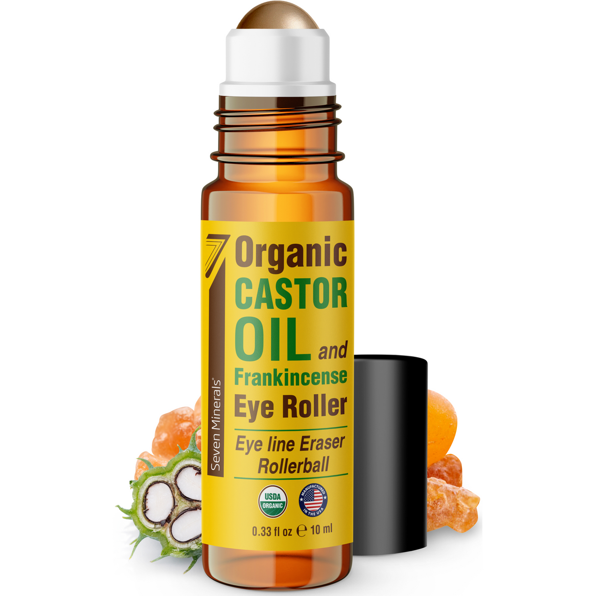 Eye Roller w/ Castor Oil & Frankincense for Wrinkles & Eye Bags