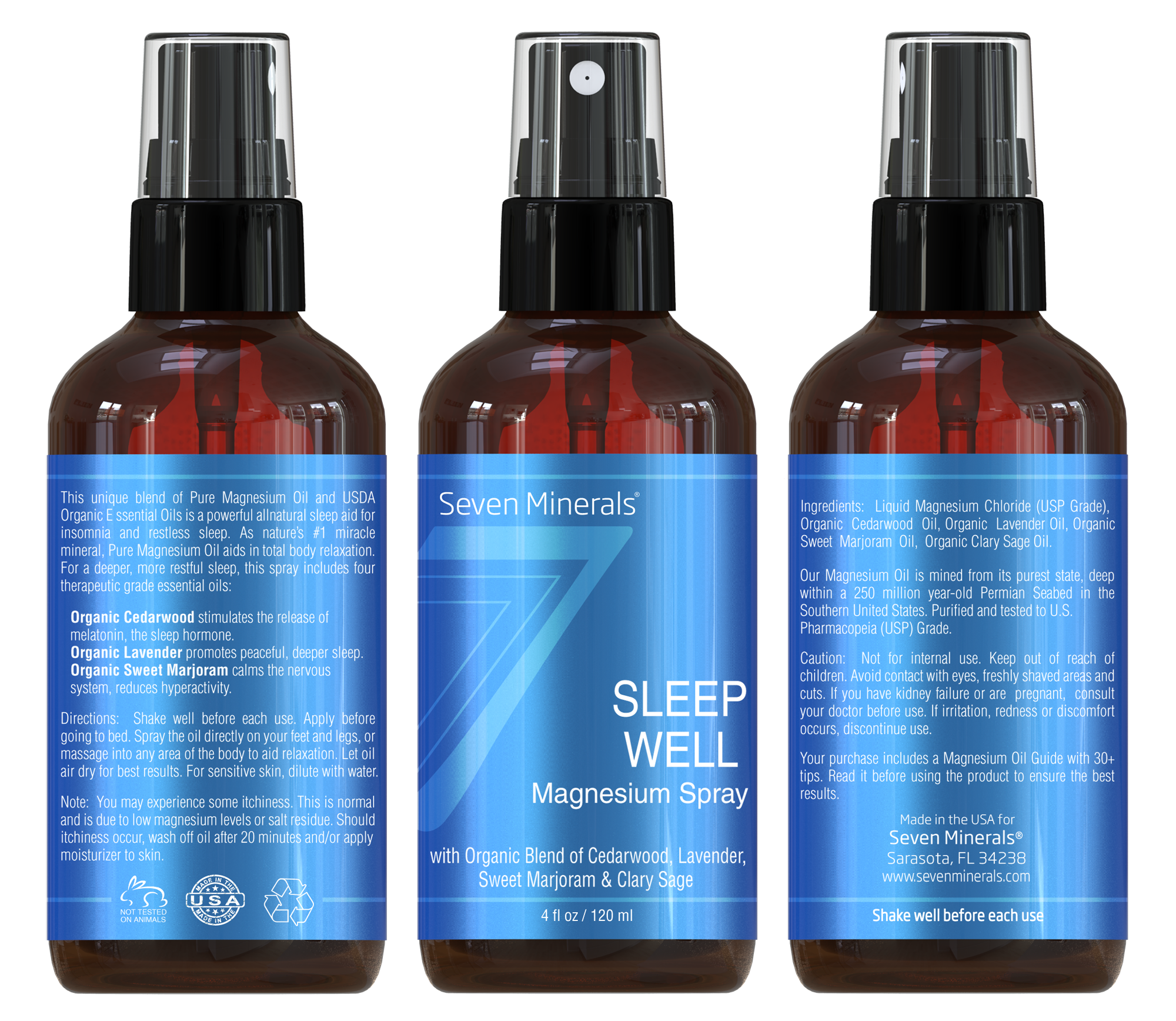 Sleep Well Magnesium Spray, 4 Oz