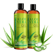 Aloe Vera Gel - 98.7% Organic - with Freshly Cut Texas Grown Aloe - Big 12 fl oz
