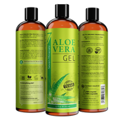 Aloe Vera Gel - 98.7% Organic - with Freshly Cut Texas Grown Aloe - Big 12 fl oz