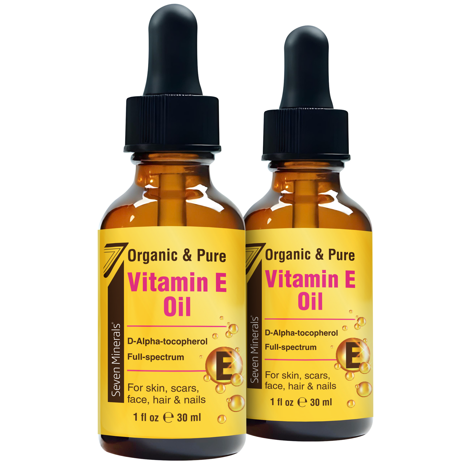 Ultra Pure Vitamin E Oil - Full-Spectrum D-Alpha Tocopherol, 1 Fl Oz