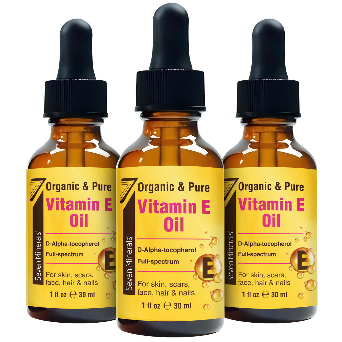 Ultra Pure Vitamin E Oil - Full-Spectrum D-Alpha Tocopherol, 1 Fl Oz