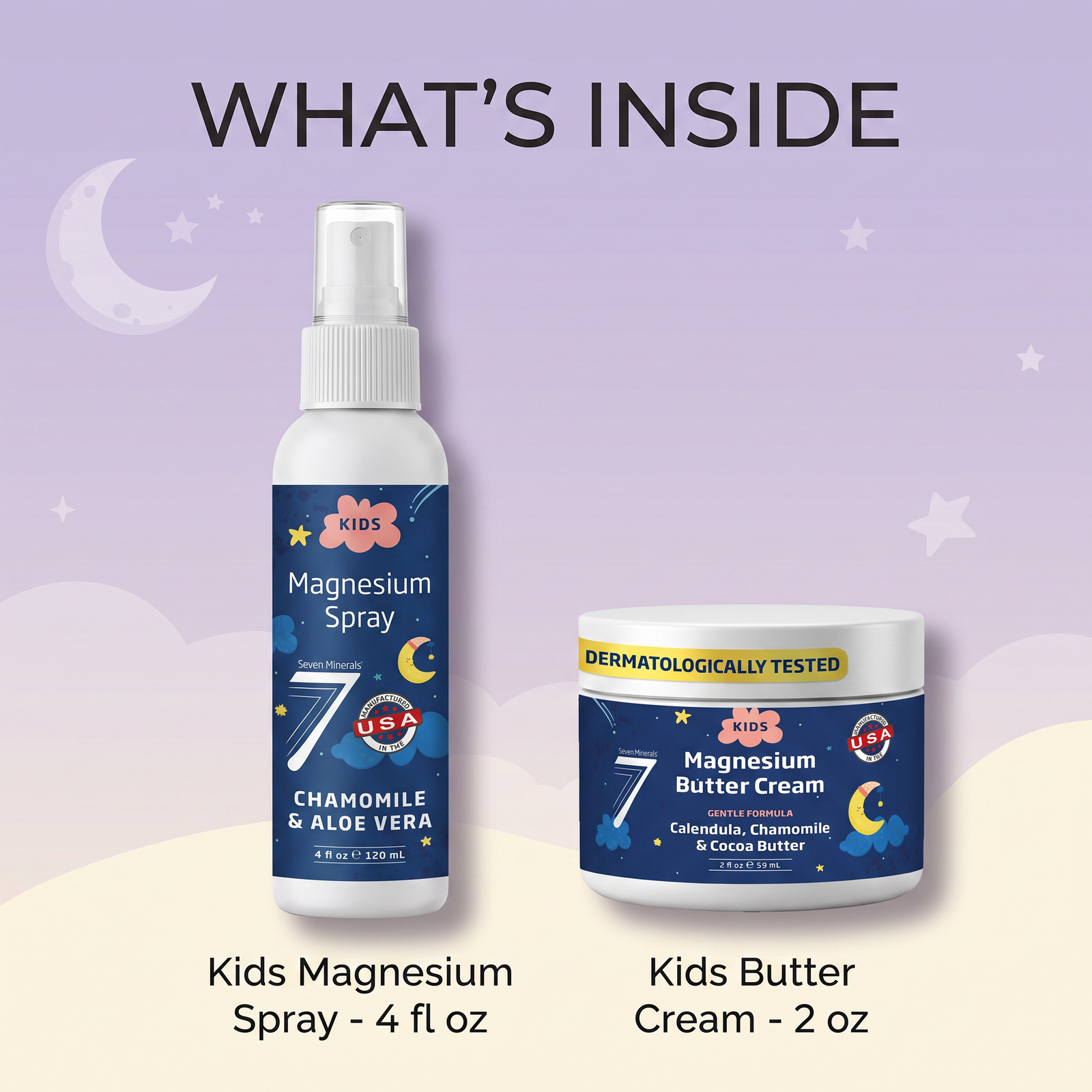 Kids Magnesium Calming Duo — Kids Magnesium Spray and Kids Magnesium Butter Cream
