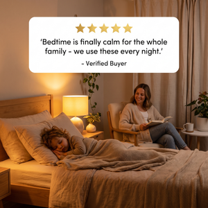 5-star review, calm family bedtime