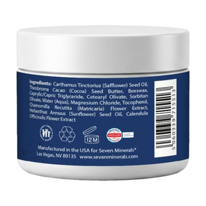 Ingredients for Kids Magnesium Butter Cream, made in USA for Seven Minerals