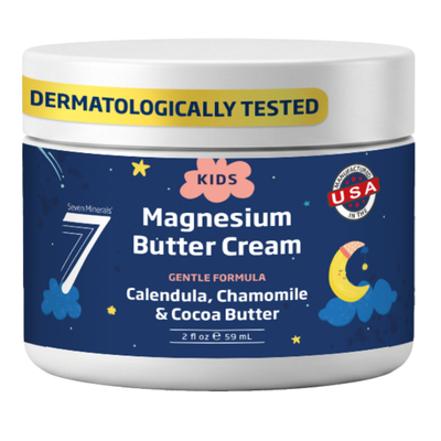 Kids Magnesium Butter Cream, 2 oz — dermatologically tested, gentle formula with calendula, chamomile & cocoa butter