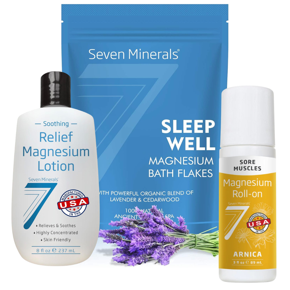 Ultimate Magnesium Bundle – Bath Flakes, Lotion & Arnica Roll-On
