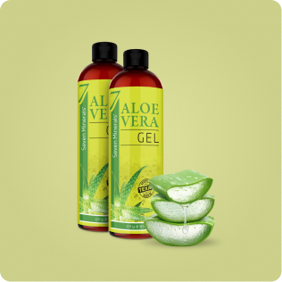 Repair or soothe your skin from sun damage with Seven Mineral’s 99% Organic Aloe Vera Gel