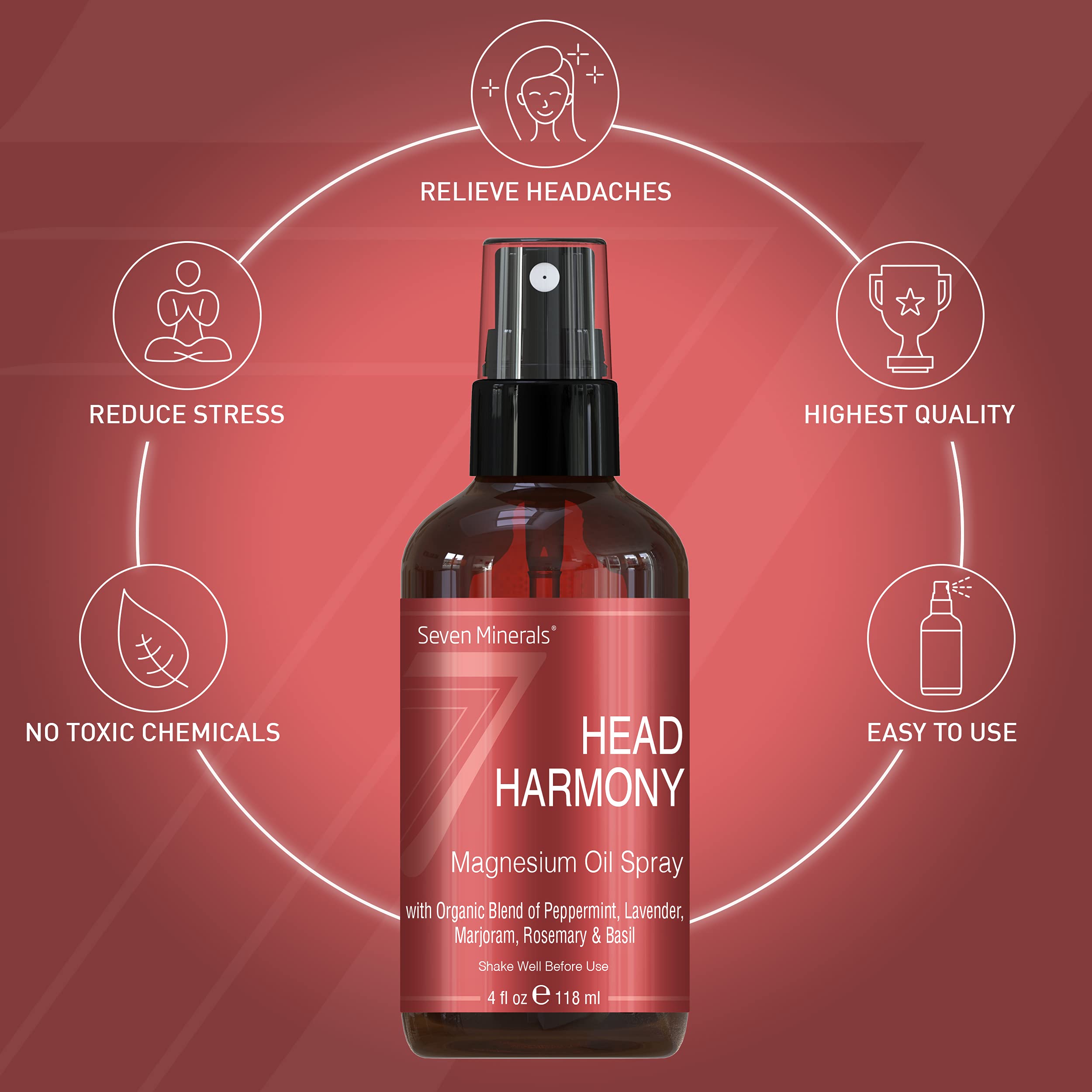 Migraine & Headache Magnesium Spray, 4 Oz